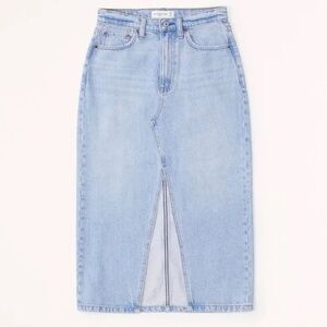 Abercrombie & Fitch NWT Denim Midi Skirt
